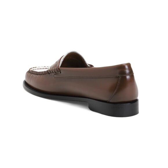 GH BASS Brown/white Leather Whitney Weejun Loafers - Picture 2 of 2
